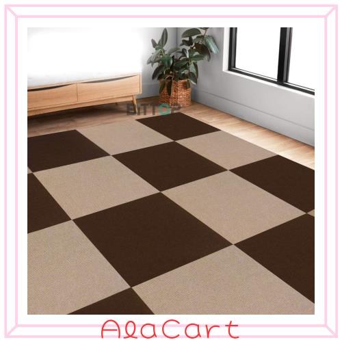 タイルカーペット 大判サイズ 45*45cm 40枚セット BITTOP ジョイントマット ズレない 洗えるタイルマット 抗菌防臭 吸着窓ぴたシート 防
