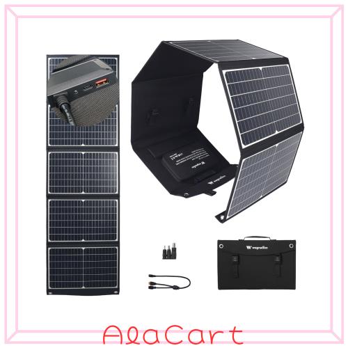 ソーラーパネル 100W 太陽光パネル 携帯 折りたたみ式 PD45W QC3.0急速充電 USB-C/USB-A/DC出力 ポータブル電源用ソーラーパネル ソーラ