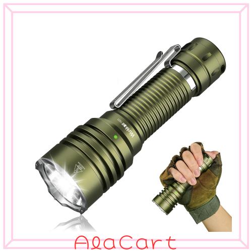 Wurkkos TS23 充電式フラッシュライト ハイ 5000 ルーメン 超明るい、482M 長距離 フラッシュライト、ハイ RCI Led フラッシュライト、キ