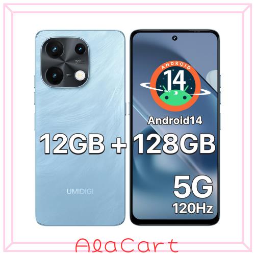 UMIDIGI Note 100 5G simフリー スマートフォン 12GB RAM 128GB ROM Android 14 120Hz 6.8インチ