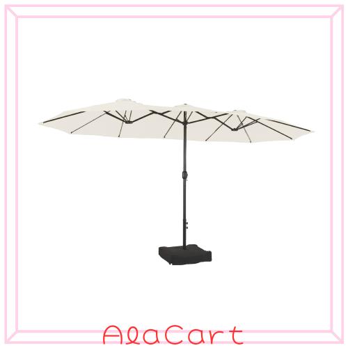 SunHour ガーデンパラソル 460cm×260cm UVカット 撥水 クランク開閉