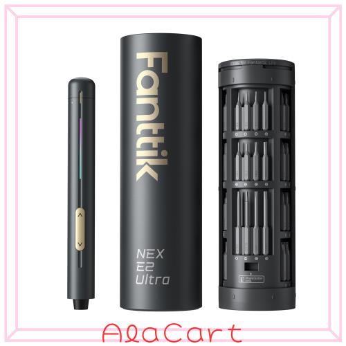 Fanttik E2 Ultra 電動精密ドライバー ミニドライバー コードレス 0.6N.m 5段精密トルク マグネットビット 50本 5/32インチ 六角 充電式