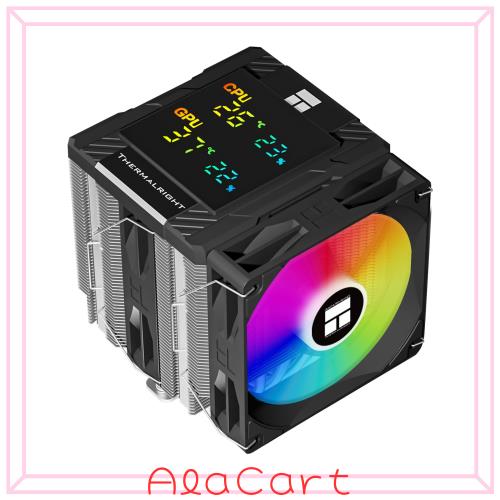 Thermalright Peerless Assassin 120 Digital ARGB Black CPU エア クーラー、デジタル スクリーン トップ カバー、6 ヒートパイプ コン