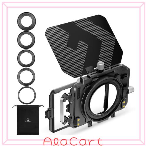 K＆F CONCEPT マットボックス 4x5.65インチフィルターフレーム付き Mini Matte Box レンズ フード カーボンファイバー製 67mm/72mm/77mm/8