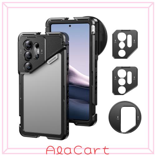 NEEWER スマホケージ S25 Ultra 67mmフィルターアダプター/17mmレンズバックプレート/Tマウントレンズアダプター付き ビデオリグ スマホ