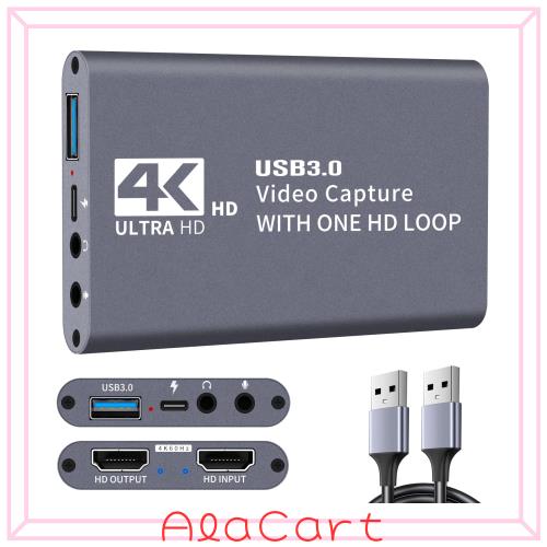 C.CURTING 4K@60Hz HDMI キャプチャーボード USB3.0 60FPS ゲームキャプチャー ビデオ フルHD ビデオキャプチャー 内蔵 ゲーム実況生配信