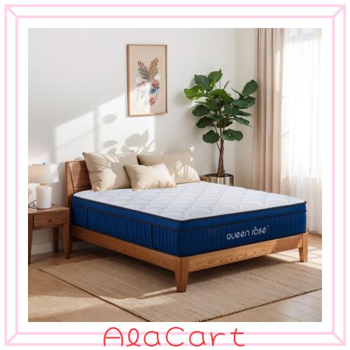 Queen Rose? マットレス 高反発 セミダブル 【正規品】 独立コイル ユーロトップ仕様 ポケットコイルマットレス 極厚23cm ベッドマットレ