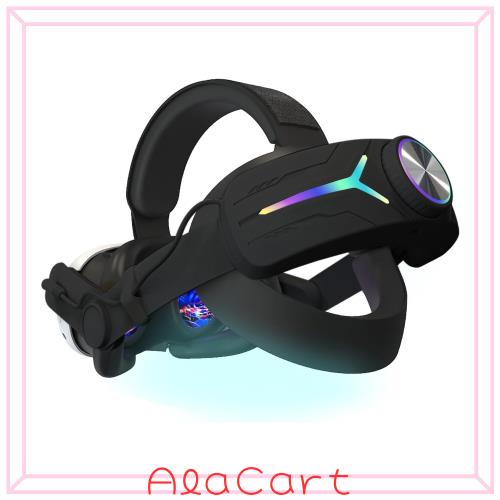 Crspexil Meta Quest 3ヘッドストラップ バッテリーパック - 12000mAh大容量バッテリー ＆ RGBライト搭載 (Meta Quest 3S対応) (ブラック)