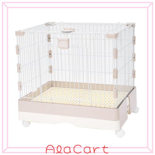ウサギケージ ベージュ 1段 60*46*56cm うさぎ モルモット ハリネズミ ハムスターに対応 小動物ケージ 大型 多段式 1-3多頭飼い 組立簡単