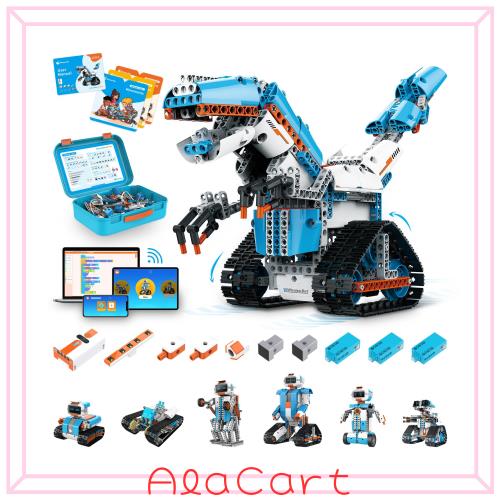 WhalesBot E7 Pro プログラミングロボット 12-in-1 8歳以上 アプリ制御 Scratch/Python/C言語 ブロック おもちゃ STEM教育 コーディング