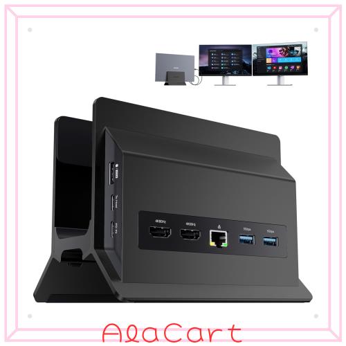 PULWTOP 11 in 1 USB C ドッキングステーション 2画面出力 2 HDMI 4K 60Hz + 3 USB A/C 3.2 10Gbps + 2 USB A 5Gbps + USB-A 2.0 + RJ45 13,235円