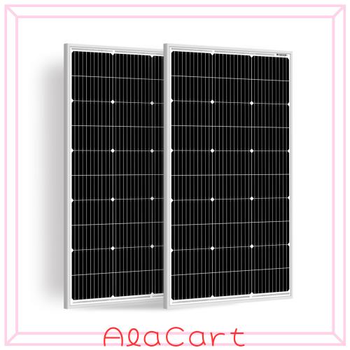 DOKIO ソーラーパネル 400W 18V 200w*2枚 単結晶 超高効率 弱光環境でも安定出力 並列や直列接続可能 MC4コネクター出力 ポータブル電源