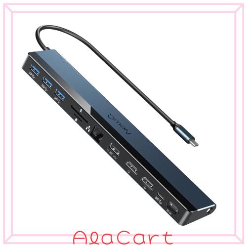 ドッキングステーション hdmi 2つ 4k: NewQ 12 in 1 TypeC ハブ ラップトップ ドッキングステーション HDMI 4k 60Hz-30Hz、4*USB-A、USB-