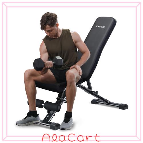 AIRHOP アップグレード版 トレーニングベンチ 角度調節 筋トレベンチ 折りたたみ式 収納便利 ベンチプレス・全身トレーニング対応 ホーム