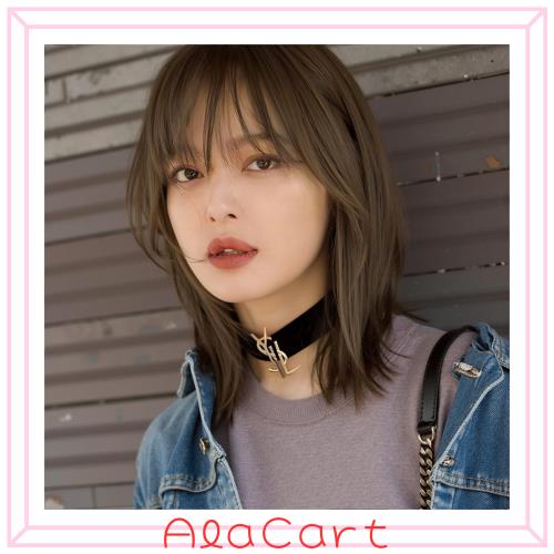 HAIRCUBE 医療用ウィッグ 人毛100 フルウィッグ セミロング ウィッグ 手植え 超リアル I型つむじ 女性用 かつら レディース 前髪 自然 人