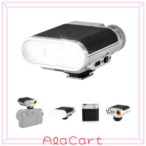 VILTROX Vintage Z1 カメラフラッシュ レトロ 小型 ストロボ GN12 S1/S2調光 色温度 6500K±200K 焦点距離28mm 充電式 スピードライト So