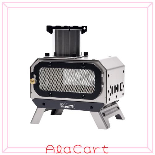 Springhill キャンプ ストーブ お香立て ミニ薪ストーブ アウトドア香炉 ミニ焚香炉 2.0 折りたたみ式 室内外兼用 便携式 煙突 収納袋付