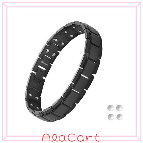 [はち] 二列 ゲルマニウムブレスレット 純度99.99%ゲルマニウム 34粒 純チタン メンズ 磁気ブレスレット 静電気除去 ジュエリープレゼン