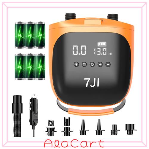 7JI サップ 電動ポンプ SUPポンプ 電動パドルボードポンプ 空気入れ