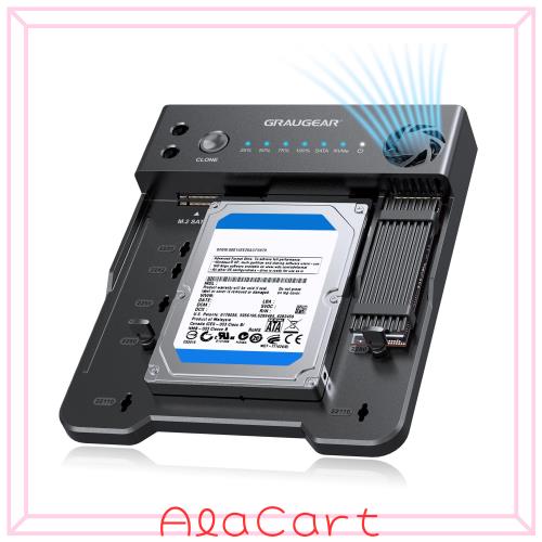 GRAUGEAR M.2 NVMe ＆ SATA SSD/HDD ドッキングステーション USB-C 10Gbps クローンステーション M.2 PCIe NVMe + SATA 2.5インチ/3.5イン