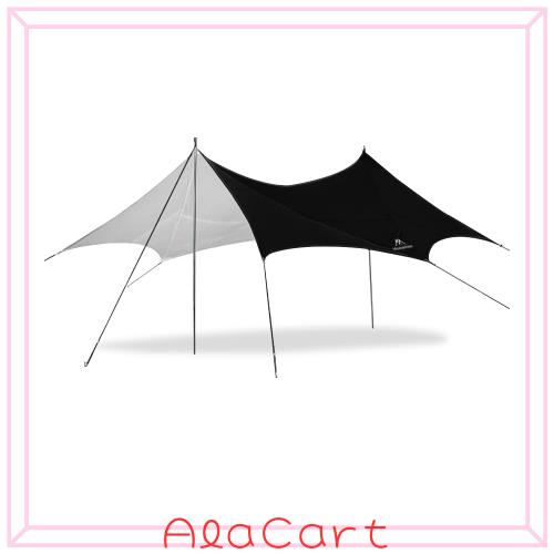 Mountainhiker 大型タープ 640×565cm シルバーコーティング210Dポリエステル UPF50+ UVカット 防水3000mm 耐久性 屋外 キャンプタープ