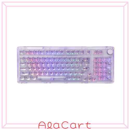 KiiBoom Phantom 98 ホットスワップ対応クリスタルガスケットマウントメカニカルキーボード、トリプルモードNKROゲーミングキーボード 南