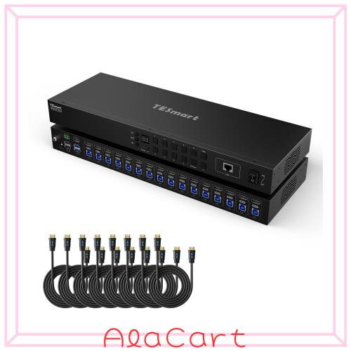 TESmart 16x1 HDMI KVMスイッチ 4K@60Hz USB3.0 16ポート切替器