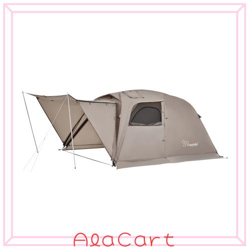 Vidalido テント 2人用 バイク用 ツーリングドーム ツールーム ソロテント 軽量 コンパクト 広い前室付き 煙突穴付き キャンプ アウトド