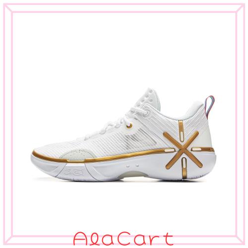 [リーニン] WADE SHADOW 6V2 男子 軽量 高反発 バスケットボールシューズ ホワイト ゴールド 29CM