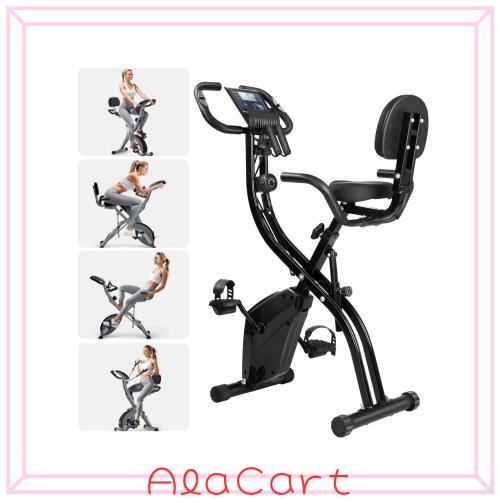 フィットネスバイク 家庭用エアロバイク スピンバイク 折りたたみ 静音 マグネット式 多段階抵抗調節 サドル・ハンドル調節可能 電子ディ