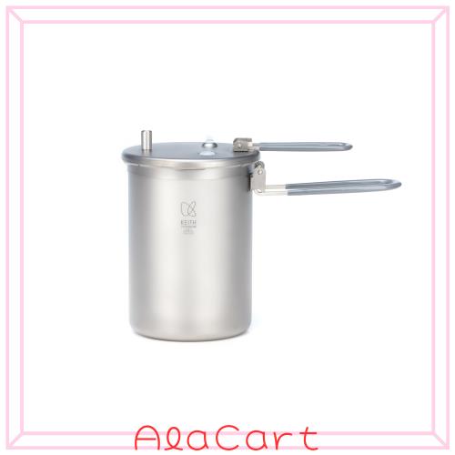 KEITH チタン キャンプ 調理鍋 チタン プラトー 圧力炊飯器 旅行 ピクニック 調理器具 1800ml (Sliver(KEITH-Ti6302))