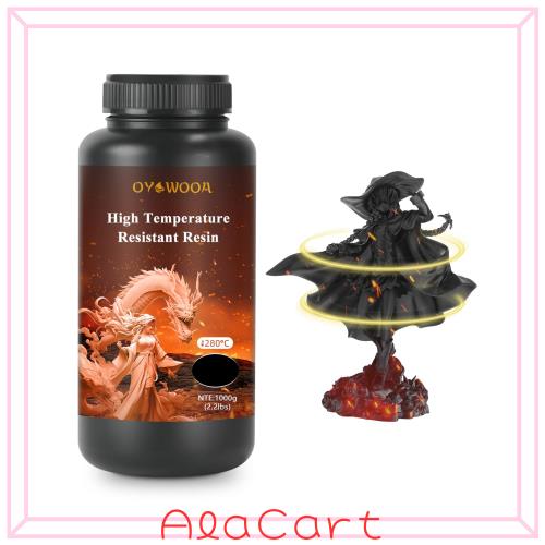 OYOWOOA 耐熱レジン280℃ 3Dプリンター樹脂 3Dプリンタ用レジン（1kg） LCDやDLPプリンター用 エンジニアリングレジン （ブラック）