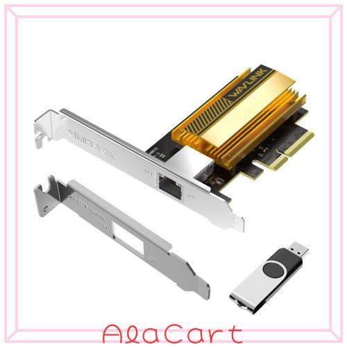 WAVLINK 10G Base-T LANカード PCIe ネットワーク カード、10000/5000/2500Mbps PCI Express イーサネット アダプター、AQC113 コントロ