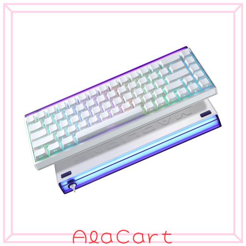 MIKIBY Nano 68 メカニカルゲーミングキーボード、ホール効果磁気スイッチ、8K Hzポーリングレート、ラピッドトリガー調整可能アクチュエ