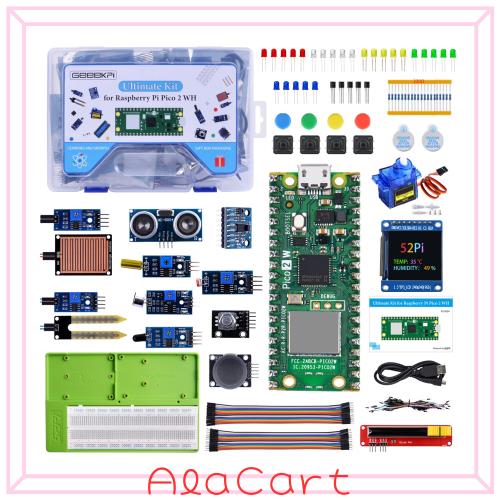 GeeekPi Ultimate Starter Kit for Pico 2W（付属）、デュアルArm Cortex-M33およびデュアルHazard3 RISC-Vマイクロコントローラ、詳細な