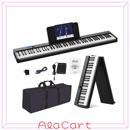 OYAYO FP88C 88鍵盤 折りたたみ式電子ピアノ USB MIDI対応 ブラック