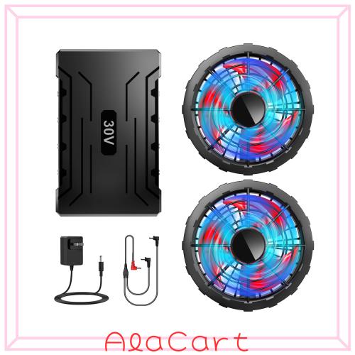 ファンバッテリーセット 空調作業服用【30V超高出力＆40000大容量＆2025新登場】ファン付きベスト用 バッテリーセット 5段階風力調節 急