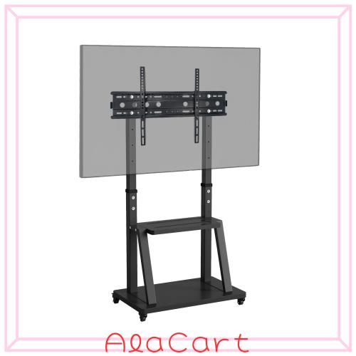 ZWSJLC テレビスタンド 32〜75インチ対応 キャスター付き ハイタイプ 壁寄せ VESA/横100-600mm/縦100-400mm 高さ調整可能 耐荷重60KG 自