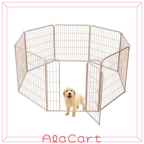 YumeTail ペットサークル 犬 ペットフェンス サークルケージ ドア付き