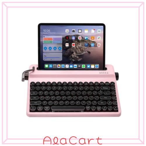 YUNZII QL75 タイプライターキーボード ワイヤレス レトロメカニカルキーボード ホットスワップ対応 パンクスタイルの丸型キーキャップ R