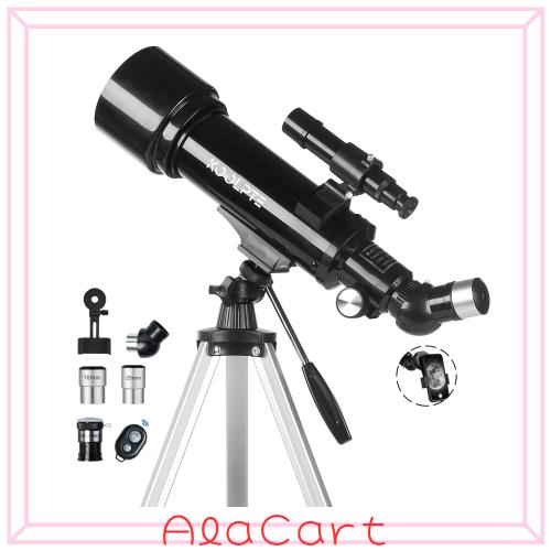 天体望遠鏡 口径70mm 焦点距離500mm 初心者＆家族向け 子供＆大人 天文屈折望遠鏡 AZマウント 高性能多層コーティング スマホ対応 対角ミ