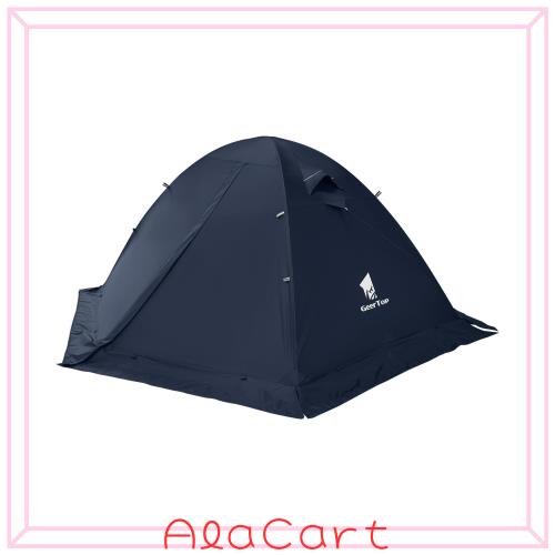 GEERTOP テント 2人用 ソロテント 軽量 4シーズン 二重層 耐水圧5000MM 防水 登山 スカート付き 防寒 キャンプ バイク アウトドア ツーリ