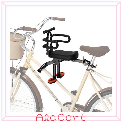 2025革新 自転車チャイルドシート、ポ一タプル伸縮自在折り置み可能な前詰め子供用自転車シート、折りたたみ自転車 子供乗せ、2~6歳の子