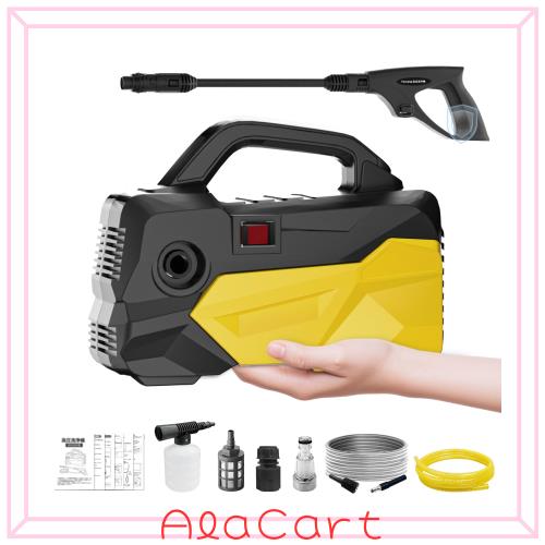 高圧洗浄機【A4用紙サイズ・超軽量2.85kg・2025年新登場】12MPa ミニ