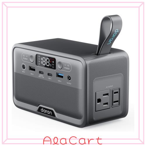 DARAN ポータブル電源 小型軽量 100W 89.6Wh リン酸鉄リチウム採用 AC/DC充放電対応 1.15kg 1.2時間急速充電 機内持ち込み可 USB-A/USB-C