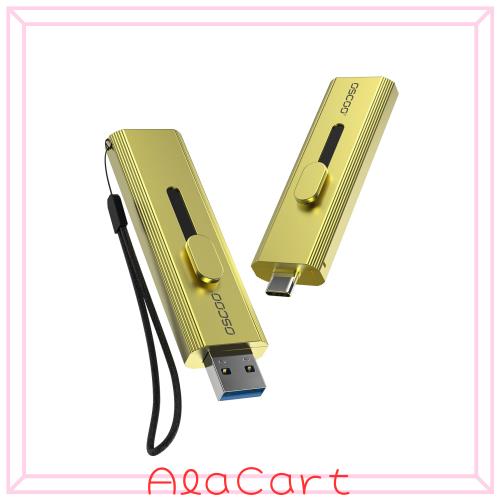 OSCOO 2TB外付けSSD 最大1100MB/s？ USB 3.2 Gen2 ポータブルSSD、デュアルUSB-C ＆ USB-Aポート｜スライド式コネクタ｜iPhone 15/16、 PS4
