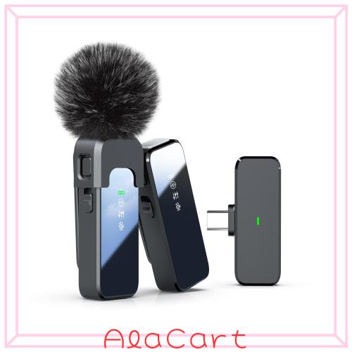 Rythflo ワイヤレスピンマイク iPhone 15/Android対応 30m伝送 USB Type-C