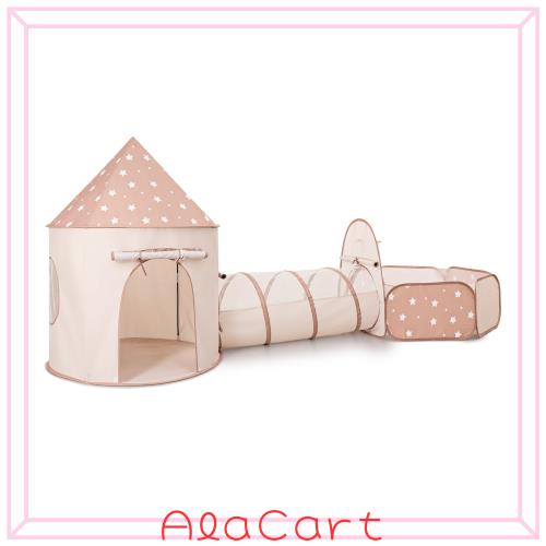 キッズテント おもちゃハウス 3 in 1ボールプール トンネル付き 子供テント アウトドア テントハウス 3点セットプレイハウス ワンタッチ