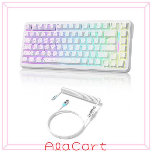 ATTACK SHARK X82PRO HE ゲーミングキーボード、磁気軸、75% ワイヤレス ラピッドトリガー マグネティックキーボード、8K 有線ゲーミング