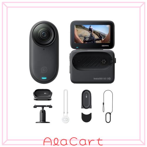 Insta360 GO 3S - 4K小型ウェアラブルVlogビデオカメラ、ハンズフリーPOV、どこでもマウント、手ブレ補正、バッテリー寿命140分、10m防水